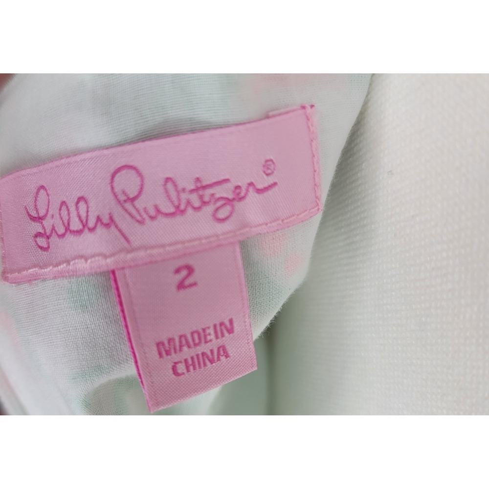Lilly Pulitzer Fluorescent Sea Life Fit & Flare Dress Size 2 NWT Mint Green - Picture 8 of 12